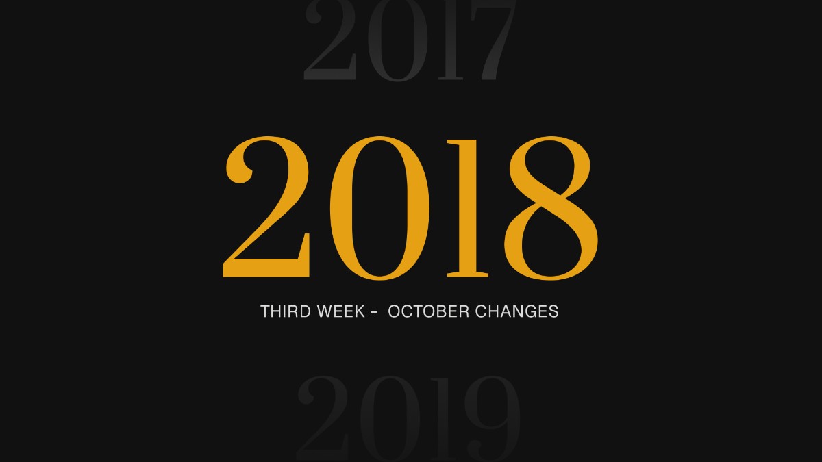 AFT RANKING LIST, GENERATION 2018. REVIEW AFTER THE THIRD OCTOBER WEEKEND